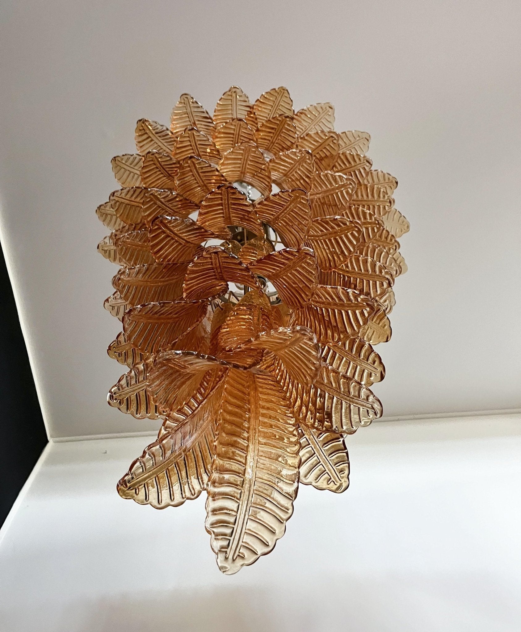 Rosalind Murano Glass Amber Chandelier