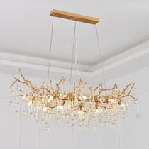 Iris Raindrop Clear Crystal Branch Chandelier