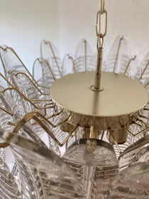 Murano Chandelier – 36 glass leaves – Smoked