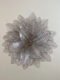 Murano Chandelier – 36 glass leaves – Smoked