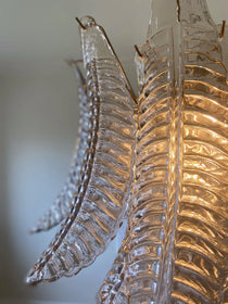 Murano Chandelier – 36 glass leaves – Smoked