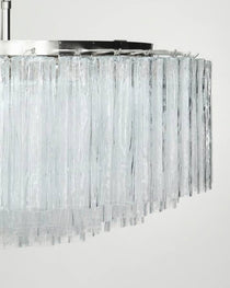 Murano Glass Chandelier – 101 Tuber – Textured – Transparent