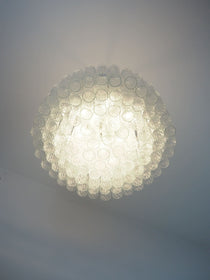 Murano Glass Chandelier – 101 Tuber – Textured – Transparent