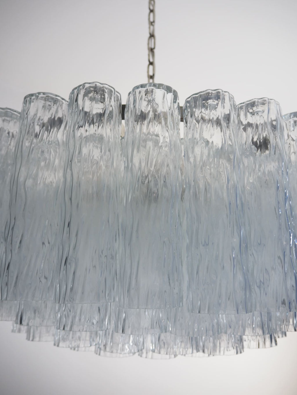 Murano Glass Chandelier – 101 Tuber – Textured – Transparent