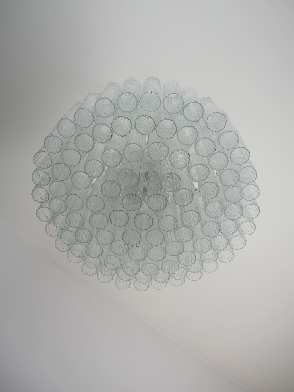 Murano Glass Chandelier – 101 Tuber – Textured – Transparent