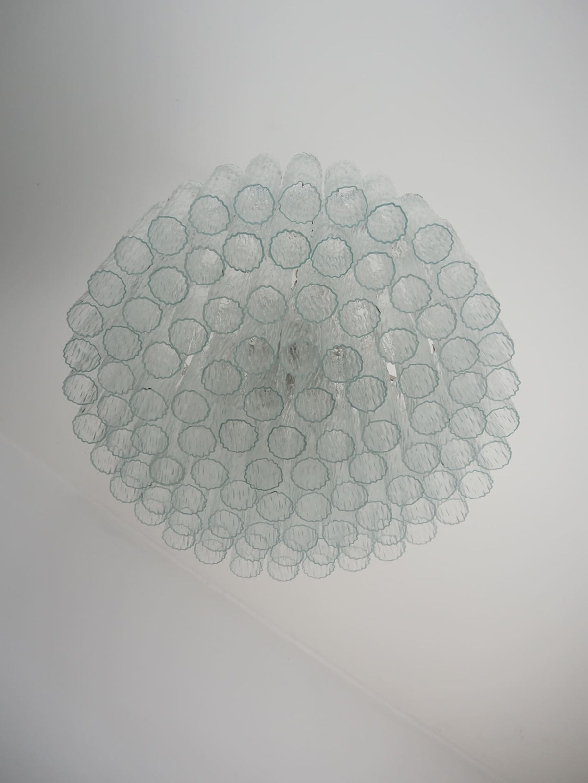 Murano Glass Chandelier – 101 Tuber – Textured – Transparent