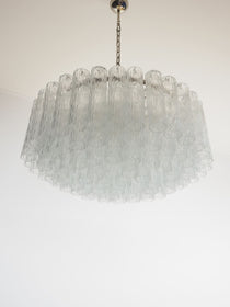 Murano Glass Chandelier – 101 Tuber – Textured – Transparent