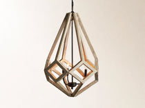 Wooden Prism Chandelier in Natural