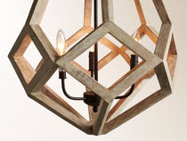 Wooden Prism Chandelier in Natural