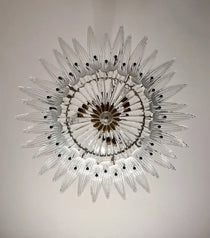 Murano Chandelier 36 Clear Palmette Glass - Oasislives