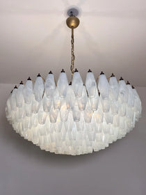 Murano Chandelier – Poliedri – 185 glass – White Alabaster