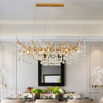 Iris Raindrop Clear Crystal Branch Chandelier