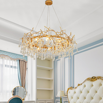 Iris Raindrop Clear Crystal Ring Branch Chandelier