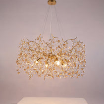 Modern Crystal Branch Chandelier for Foyer Entryway 1.5"D