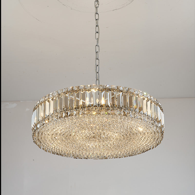 Luxury Round  Shape 1-tier Crystal Chandelier