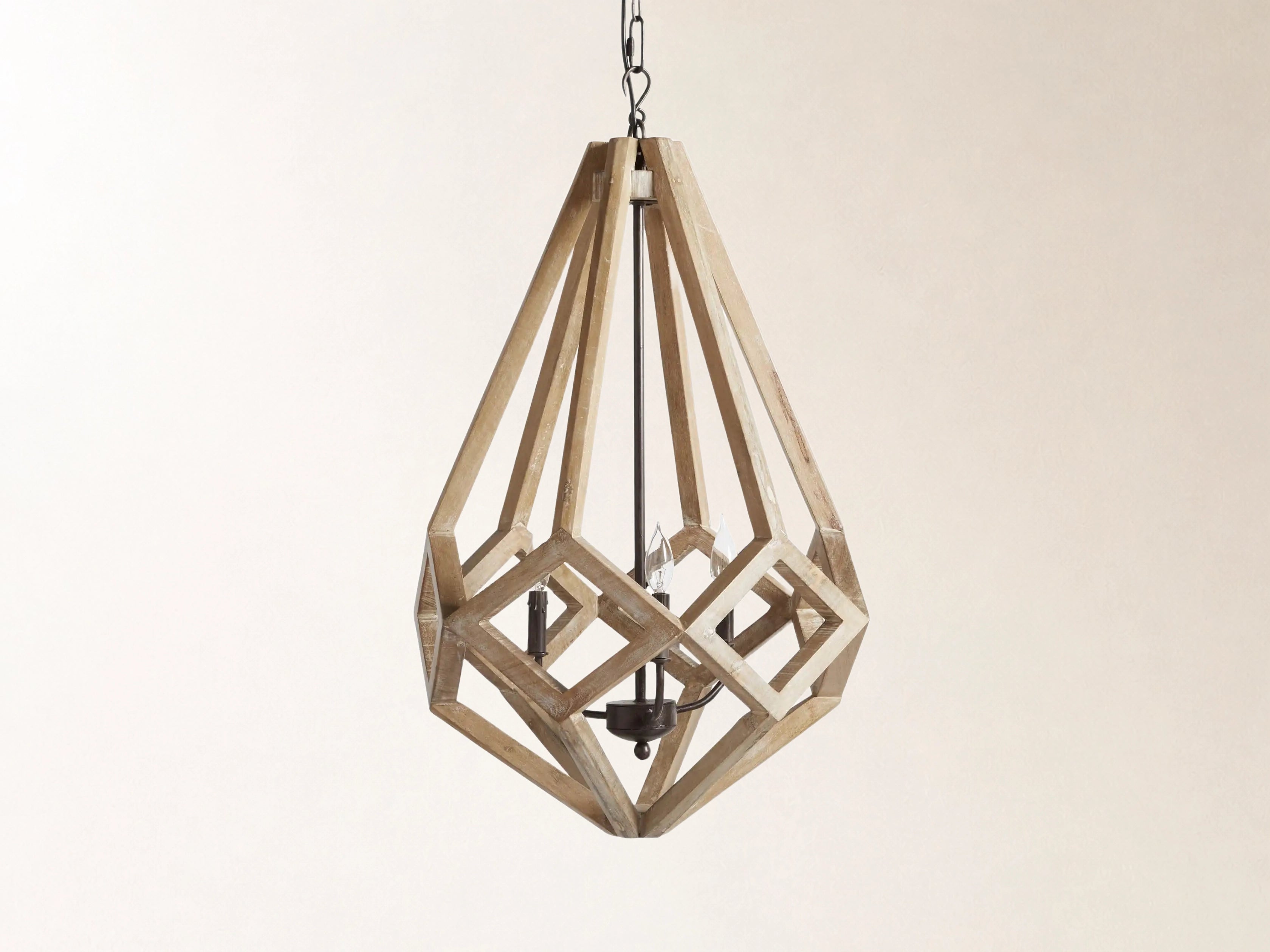 Wooden Prism Chandelier in Natural Secondary image