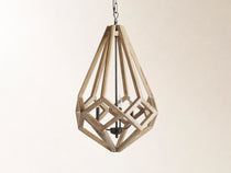 Wooden Prism Chandelier in Natural