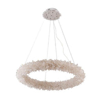 Round Luxury Rock Crystal Chandelier 32" D