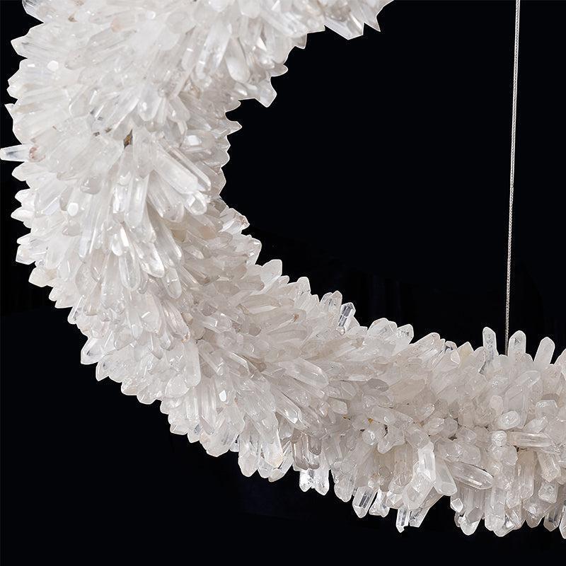 Round Luxury Rock Crystal Chandelier 32" D