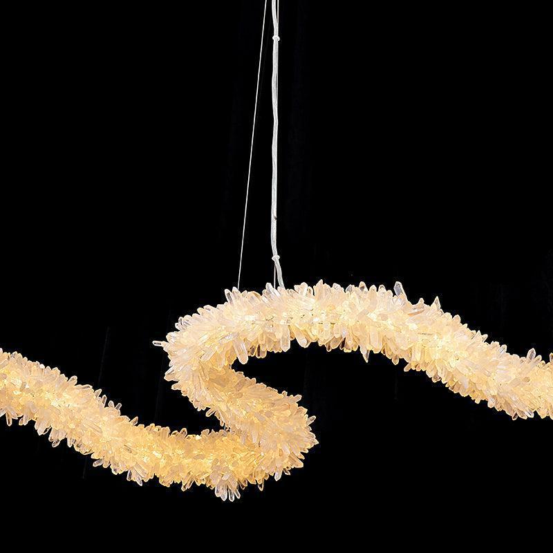 Spiral Rock Crystal Dining Room Creative Chandelier