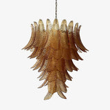 Luxury Amber Leaf Cascade Chandelier - CasaraHouse