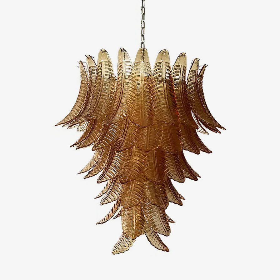 Luxury Amber Leaf Cascade Chandelier - CasaraHouse