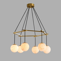 Orbia Alabaster Globe Chandelier