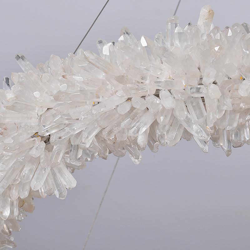 Round Luxury Rock Crystal Chandelier 32" D