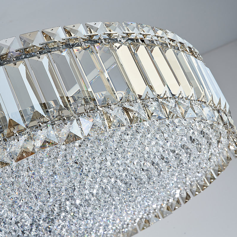 Luxury Round  Shape 1-tier Crystal Chandelier
