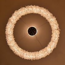 Round Luxury Rock Crystal Chandelier 32" D