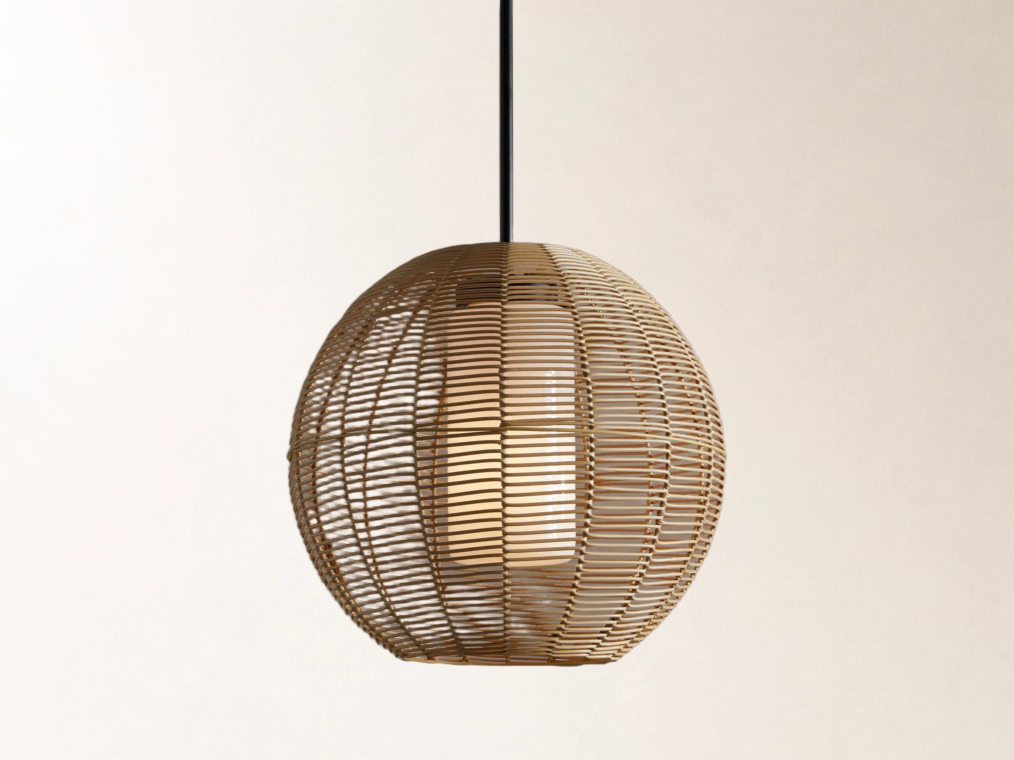 Cohen Globe Outdoor Pendant in Natural Secondary image
