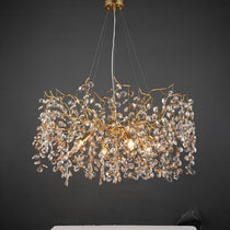 Modern Crystal Branch Chandelier for Foyer Entryway 1.5"D