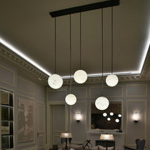 Glacera Alabaster Sphere Staircase Chandelier,Multi Pendant Light