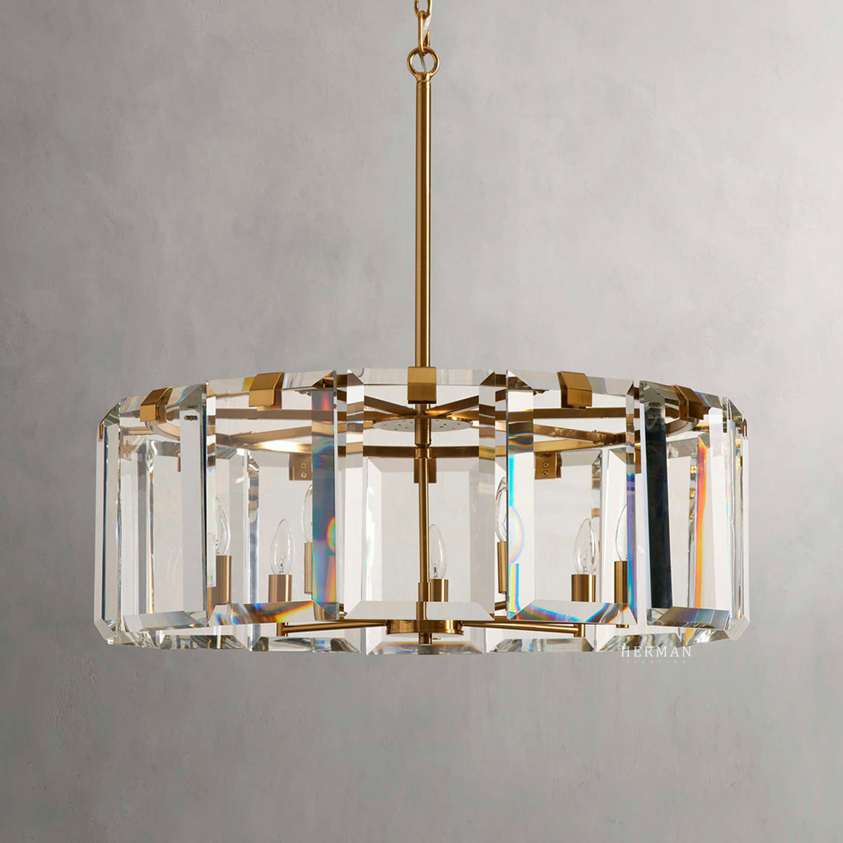 Elegant Amaya Round Chandelier 30" 38" 48" - CasaraHouse