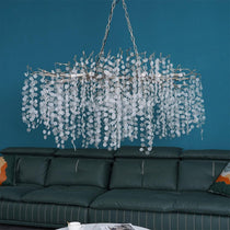 Shiro Branch Clear Crystal Brass Chandelier