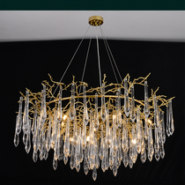 Iris Raindrop Round Branch Crystal Chandelier