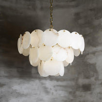 Alabaster Shell Brass Chandelier with 2/3/4/5/6 layer