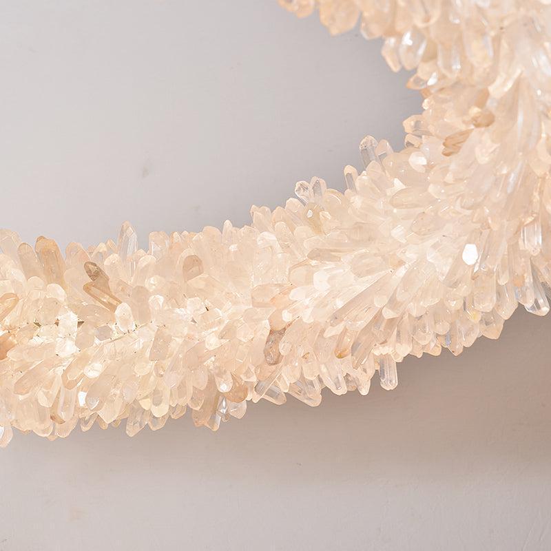 Small Round Luxury Rock Crystal Chandelier 23.6" D