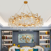 Iris Raindrop Clear Crystal Ring Branch Chandelier
