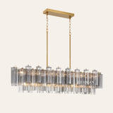 Modern Addis Murano Glass Linear Chandelier 51" - CasaraHouse