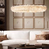 Cervine Quartz Stone Primary Crystal Round Chandelier