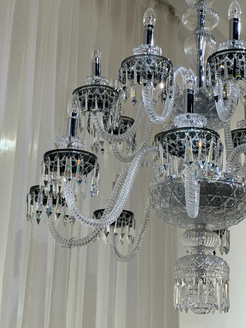 Elegant Crystal Chandelier in Italian Style for Bedroom and Living Room