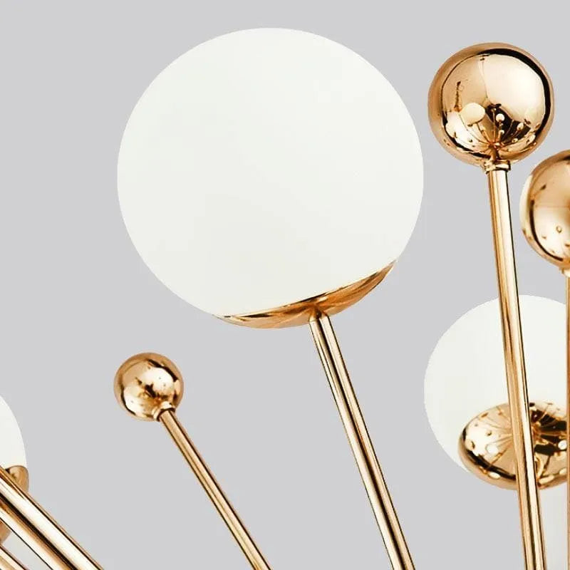 CAMILA GOLD AND WHITE  CHANDELIER D 40"