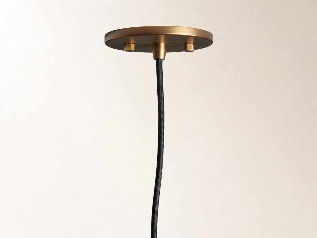 Industrial Cloche Pendant in Antiqued Brass