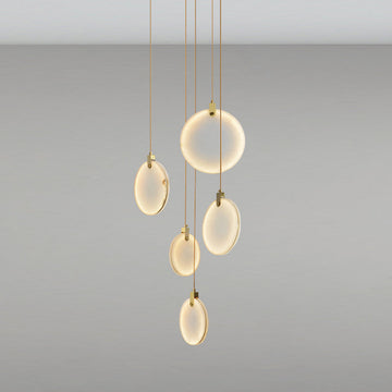Queenie Alabaster Drop Long Round Chandelier
