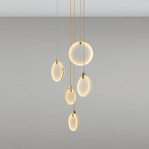 Queenie Alabaster Drop Long Round Chandelier
