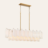 Modern Addis Murano Glass Linear Chandelier 51" - CasaraHouse