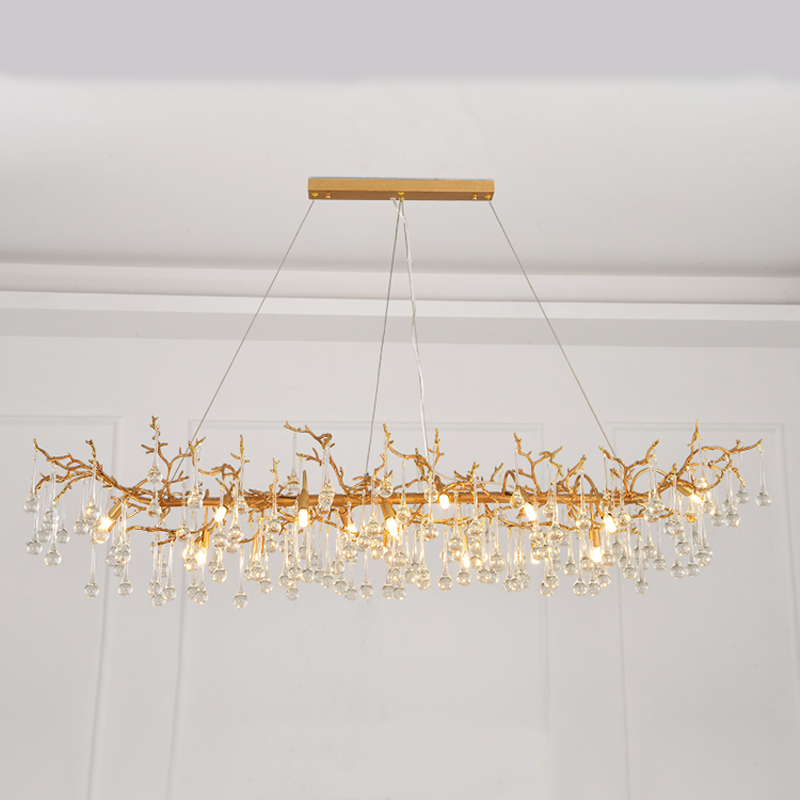 Iris Raindrop Clear Crystal Branch Chandelier Main image