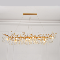 Iris Raindrop Clear Crystal Branch Chandelier