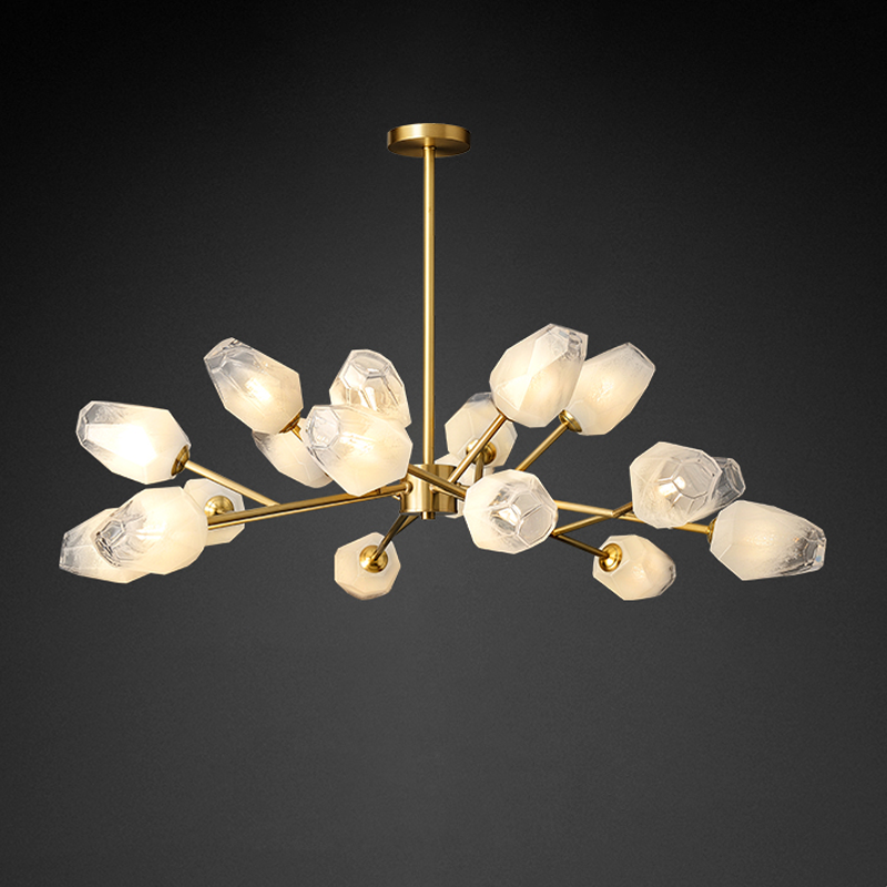 Mandy Modern Art Glass Lampshade Chandelier For Living Room